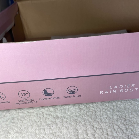 NEW ladies Serra deep pink tall rain boots - Picture 6 of 6